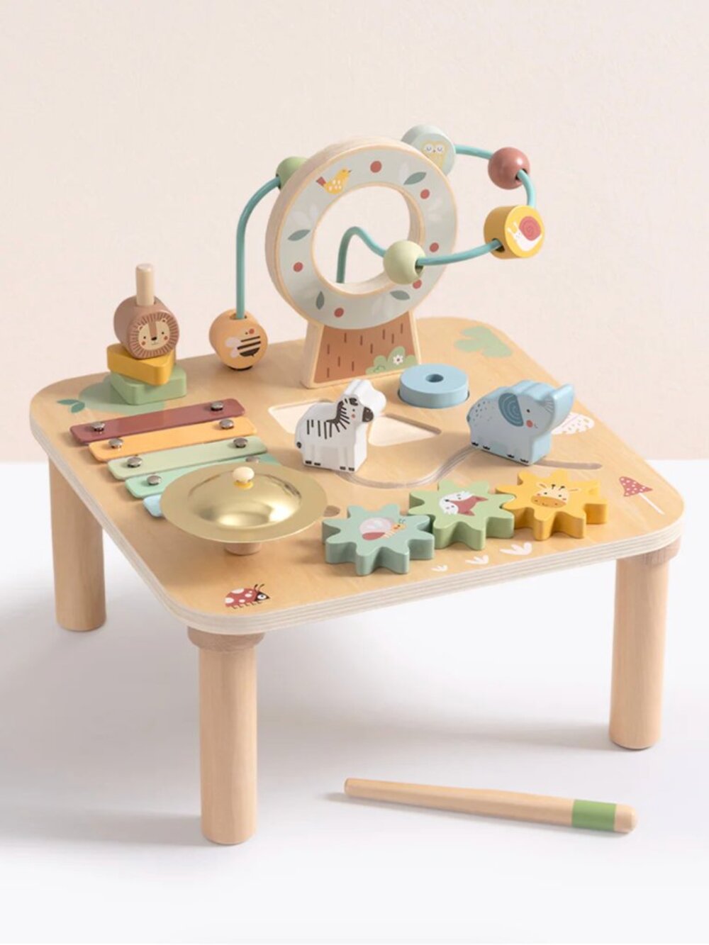 Montessori Wooden Activity Table Baby Learning Toy Busy Board New - Picture 9 of 16